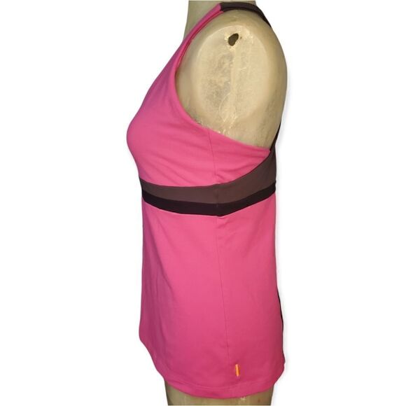 Lucy Powermax Fuchsia / Gray Mesh Racerback Workout Tank Top Size Large - Picture 2 of 10